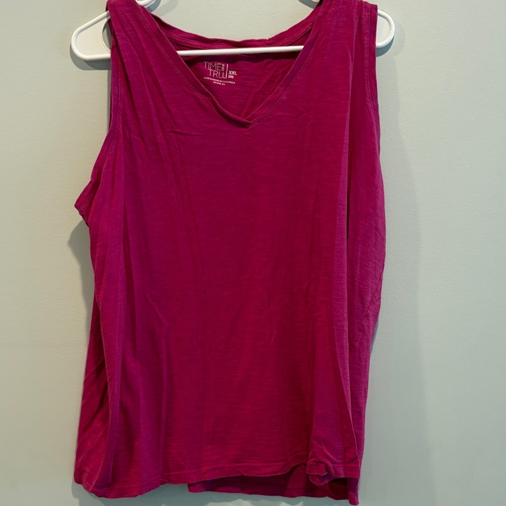 Time and Tru Fuchsia Tank Top
